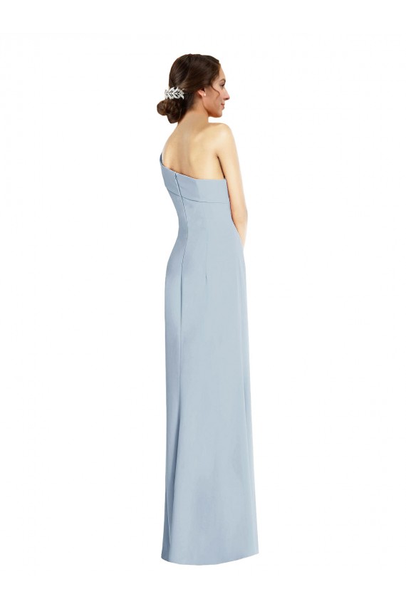 Off the Shoulder Long Stretch Crepe Light Sky Blue Sleeveless Formal Evening Gown / Prom Dress / Bridesmaid Dress Darwin