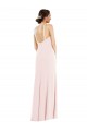 Halter Neck Long Stretch Crepe Pink Sleeveless Formal Evening Gown / Prom Dress / Bridesmaid Dress Darwin