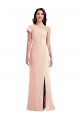 One Shoulder Long Stretch Crepe Nude Cap Sleeves Formal Evening Gown / Prom Dress / Bridesmaid Dress Darwin