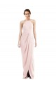 Halter Neck Long Stretch Crepe Pink Sleeveless Semi Formal Evening Dress / Prom Dress / Bridesmaid Dress Darwin