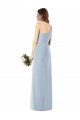 One Shoulder Long Stretch Crepe Light Sky Blue Sleeveless Semi Formal Evening Dress / Prom Dress / Bridesmaid Dress Darwin