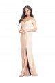 Sweetheart Long Stretch Crepe Nude Sleeveless Semi Formal Evening Dress / Prom Dress / Bridesmaid Dress Darwin