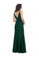 V-Neck Long Stretch Crepe Midnight Green Sleeveless Formal Dress / Bridesmaid Dress Darwin