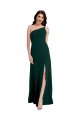 One Shoulder Long Stretch Crepe Midnight Green Sleeveless Formal Evening Gown / Prom Dress / Bridesmaid Dress Darwin