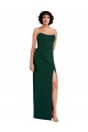 Strapless Long Stretch Crepe Midnight Green Sleeveless Formal Evening Gown / Prom Dress / Bridesmaid Dress Darwin