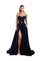 High Neck Long Stretch Crepe Dark Navy A-Line Sleeveless Formal Dress / Bridesmaid Dress Darwin