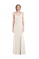 Halter Neck Long Stretch Crepe Ivory Sleeveless Semi Formal Evening Dress / Prom Dress / Bridesmaid Dress Darwin