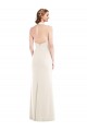 Halter Neck Long Stretch Crepe Ivory Sleeveless Semi Formal Evening Dress / Prom Dress / Bridesmaid Dress Darwin