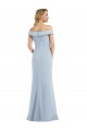 Off the Shoulder Long Stretch Crepe Light Sky Blue Sleeveless Semi Formal Evening Dress / Prom Dress / Bridesmaid Dress Darwin