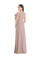 Off the Shoulder Long Stretch Crepe Dusty Pink Sleeveless Formal Evening Gown / Prom Dress / Bridesmaid Dress Darwin