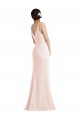 V-Neck Long Stretch Crepe Pink Sleeveless Formal Evening Gown / Prom Dress / Bridesmaid Dress Darwin