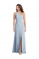 One Shoulder Long Stretch Crepe Light Sky Blue Sleeveless Formal Evening Gown / Prom Dress / Bridesmaid Dress Darwin
