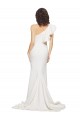One Shoulder Sweep Train Stretch Crepe Ivory Sleeveless Semi Formal Evening Dress / Prom Dress / Bridesmaid Dress Darwin