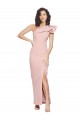 One Shoulder Long Stretch Crepe Mauve Sheath Sleeveless Formal Evening Gown / Prom Dress / Bridesmaid Dress Darwin
