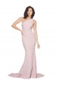 One Shoulder Sweep Train Stretch Crepe Mauve Sleeveless Semi Formal Evening Dress / Prom Dress / Bridesmaid Dress Darwin