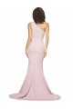 One Shoulder Sweep Train Stretch Crepe Mauve Sleeveless Semi Formal Evening Dress / Prom Dress / Bridesmaid Dress Darwin