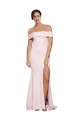 Square Neck Sweep Train Stretch Crepe Pink Sleeveless Formal Evening Gown / Prom Dress / Bridesmaid Dress Darwin