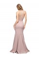 High Neck Sweep Train Stretch Crepe Dusty Pink Sheath Sleeveless Formal Evening Gown / Prom Dress / Bridesmaid Dress Darwin