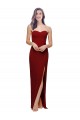 Sweetheart Long Stretch Crepe Burgundy Sleeveless Bridesmaid Dress / Evening Dress Darwin
