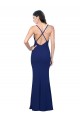 V-Neck Long Stretch Crepe Royal Blue Sleeveless Formal Dress / Bridesmaid Dress Darwin