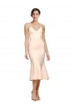 V-Neck Midi Length Stretch Crepe Nude Sleeveless Evening Gown / Prom Dress / Bridesmaid Dress Darwin