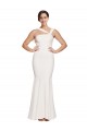 Square Neck Long Stretch Crepe Ivory Sleeveless Formal Evening Gown / Prom Dress / Bridesmaid Dress Darwin
