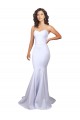 High Neck Long Stretch Crepe White Sleeveless Beach Wedding Dresses Darwin