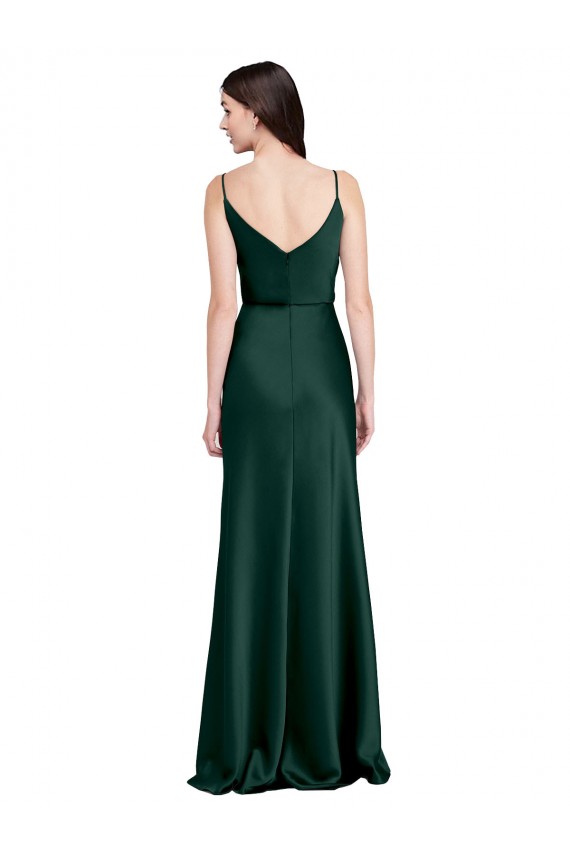 Cowl Neck Long Stretch Satin Hunter Sleeveless Black Tie Evening Gown / Prom Dress / Bridesmaid Dress Darwin