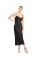 Cowl Neck Midi Length Stretch Satin Black Sleeveless Formal Evening Gown / Prom Dress / Bridesmaid Dress Darwin