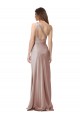 One Shoulder Long Stretch Satin Dusty Pink Sleeveless Formal Evening Gown / Prom Dress / Bridesmaid Dress Darwin