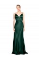 High Neck Long Stretch Satin Hunter Sleeveless Formal Evening Gown / Prom Dress / Bridesmaid Dress Darwin