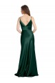 High Neck Long Stretch Satin Hunter Sleeveless Formal Evening Gown / Prom Dress / Bridesmaid Dress Darwin