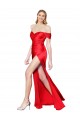 High Neck Long Stretch Satin Red Sleeveless Formal Evening Gown / Prom Dress / Bridesmaid Dress Darwin