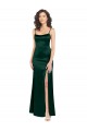 Scoop Neck Long Stretch Satin Hunter Sleeveless Formal Evening Gown / Prom Dress / Bridesmaid Dress Darwin