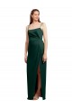 Square Neck Long Stretch Satin Hunter Sleeveless Formal Evening Gown / Prom Dress / Bridesmaid Dress Darwin