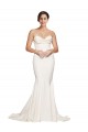 Strapless Sweep Train Stretch Satin Ivory Sleeveless Formal Evening Gown / Prom Dress / Bridesmaid Dress Darwin