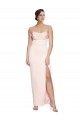 Cowl Neck Long Stretch Satin Sleeveless Formal Evening Gown / Prom Dress / Bridesmaid Dress Darwin