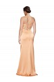One Shoulder Long Stretch Satin Light Copper Sleeveless Formal Evening Gown / Prom Dress / Bridesmaid Dress Darwin