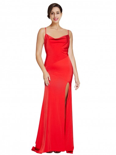 Strapless Long Stretch Satin Red Sleeveless Formal Evening Gown / Prom Dress / Bridesmaid Dress Darwin