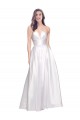 Strapless Long Stretch Satin White Sleeveless Formal Evening Gown / Prom Dress / Bridesmaid Dress Darwin