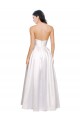 Strapless Long Stretch Satin White Sleeveless Formal Evening Gown / Prom Dress / Bridesmaid Dress Darwin