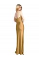 Strapless Long Stretch Satin Gold Sleeveless Formal Evening Gown / Prom Dress / Bridesmaid Dress Darwin