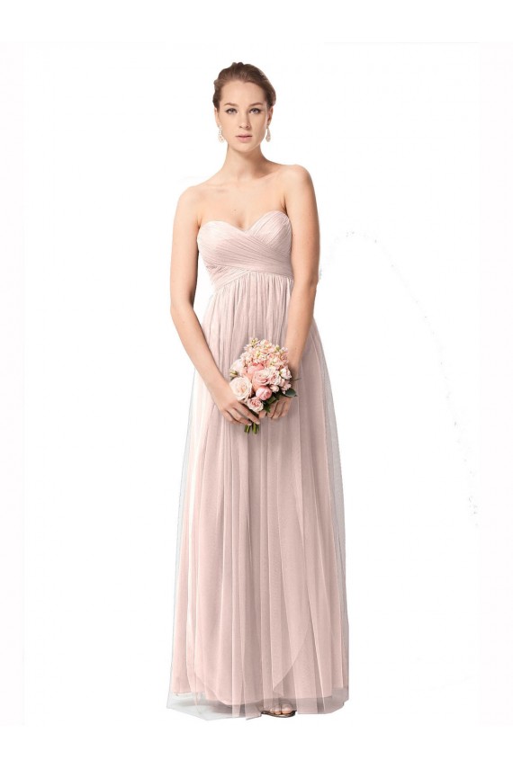 Sweetheart Long Tulle Vintage Rose Cap Sleeves Bridesmaid Dress Darwin