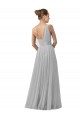 One Shoulder Long Tulle Silver Sleeveless Bridesmaid Gown Darwin