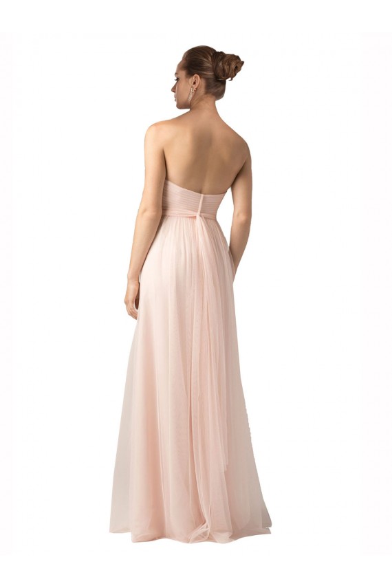 Sweetheart Long Tulle Nude Sleeveless Bridesmaid Dress / Evening Dress Darwin