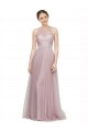 Sweetheart Long Tulle & Lace Light Lilac Sleeveless Bridesmaid Dress Darwin