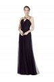 High Neck Long Tulle Black Sleeveless Bridesmaid Gown Darwin