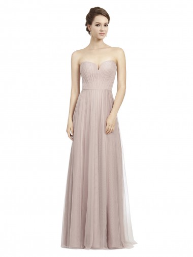 Sweetheart Long Tulle Vintage Rose Sleeveless Formal Dress / Bridesmaid Dress Darwin