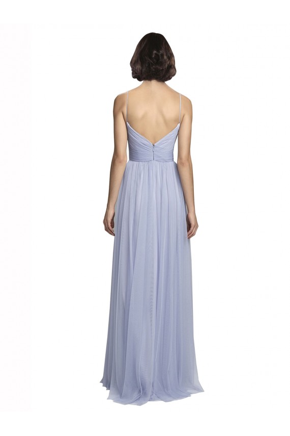 Sweetheart Long Tulle Lilac Sleeveless Bridesmaid Dress Darwin