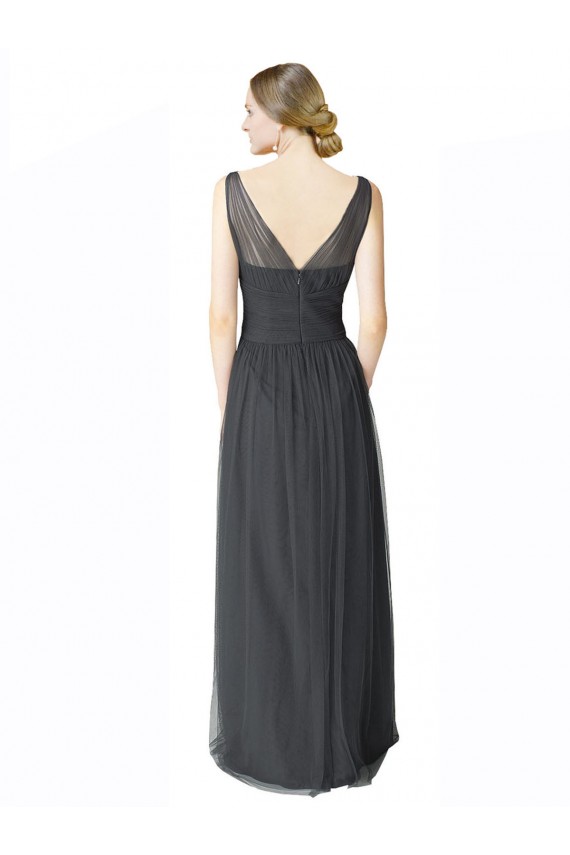 Sweetheart Long Tulle Pewter Sleeveless Formal Dress / Bridesmaid Dress Darwin